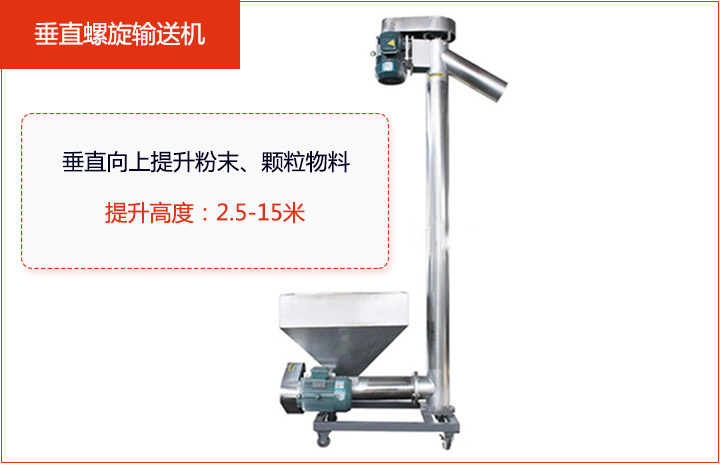 适合垂直或大倾角输送粉状、颗粒物料
